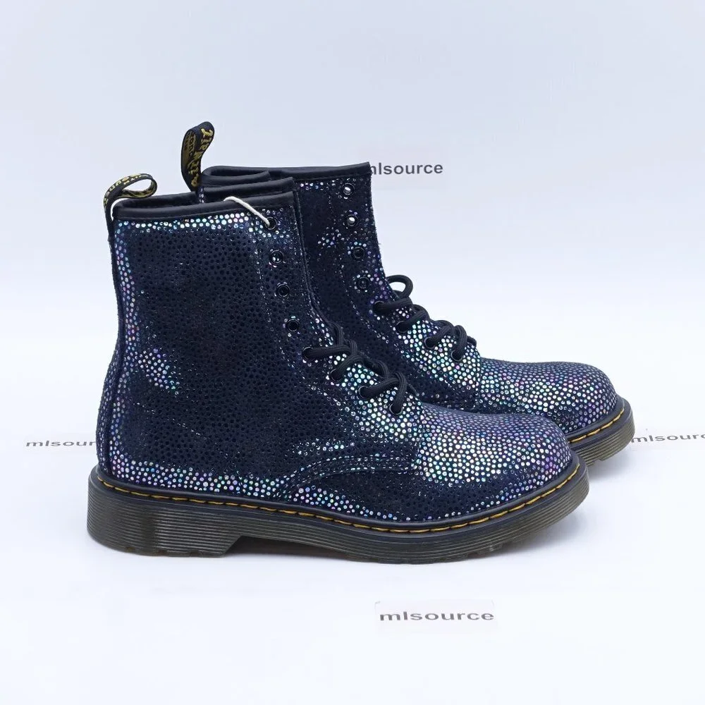 Dr. Martens 1460 Boots Lace Up Side Zip Iridescent Black/Spot Metallic 26107125